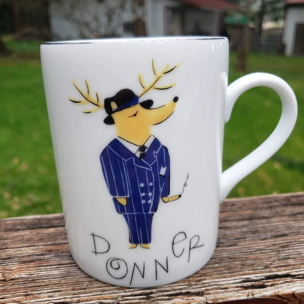 Pottery Barn Reindeer 'Donner' Mug
